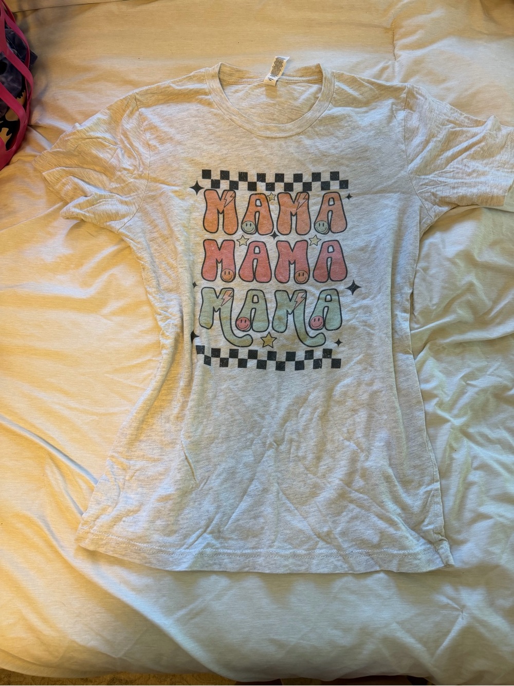 Mama Graphic Tee - Light cream top